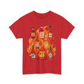Spicy Hot Sauce Lover's Unisex Heavy Cotton Tee, Funny Hot Sauce Graphic T-Shirt, Foodie Gift, BBQ Party Attire, Casual Wear, Festival Shirt