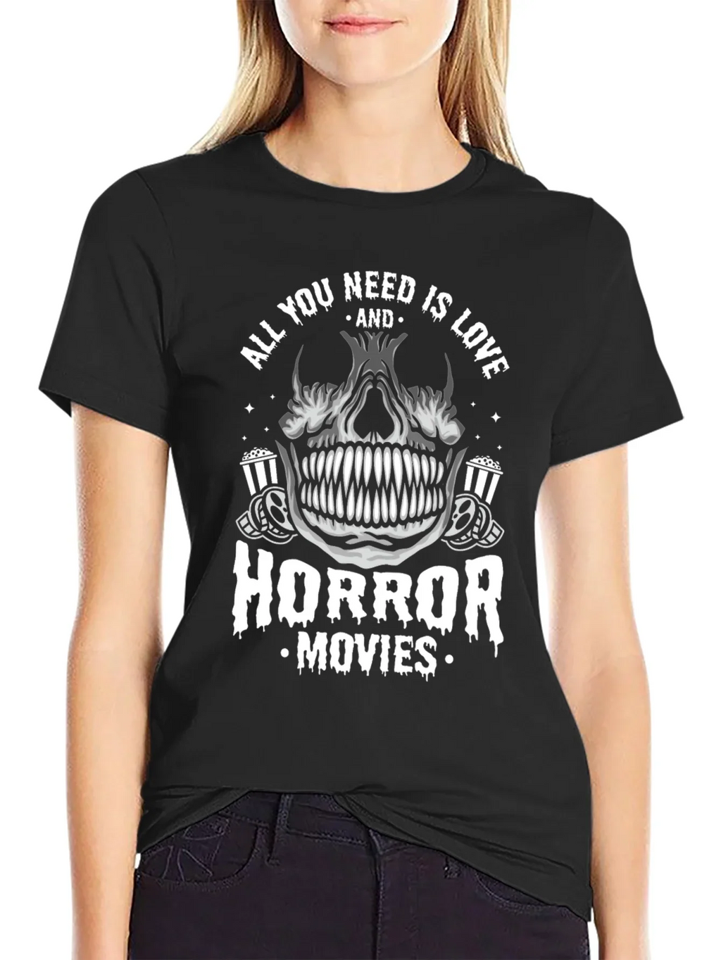 Horror Movies Skull T-Shirt