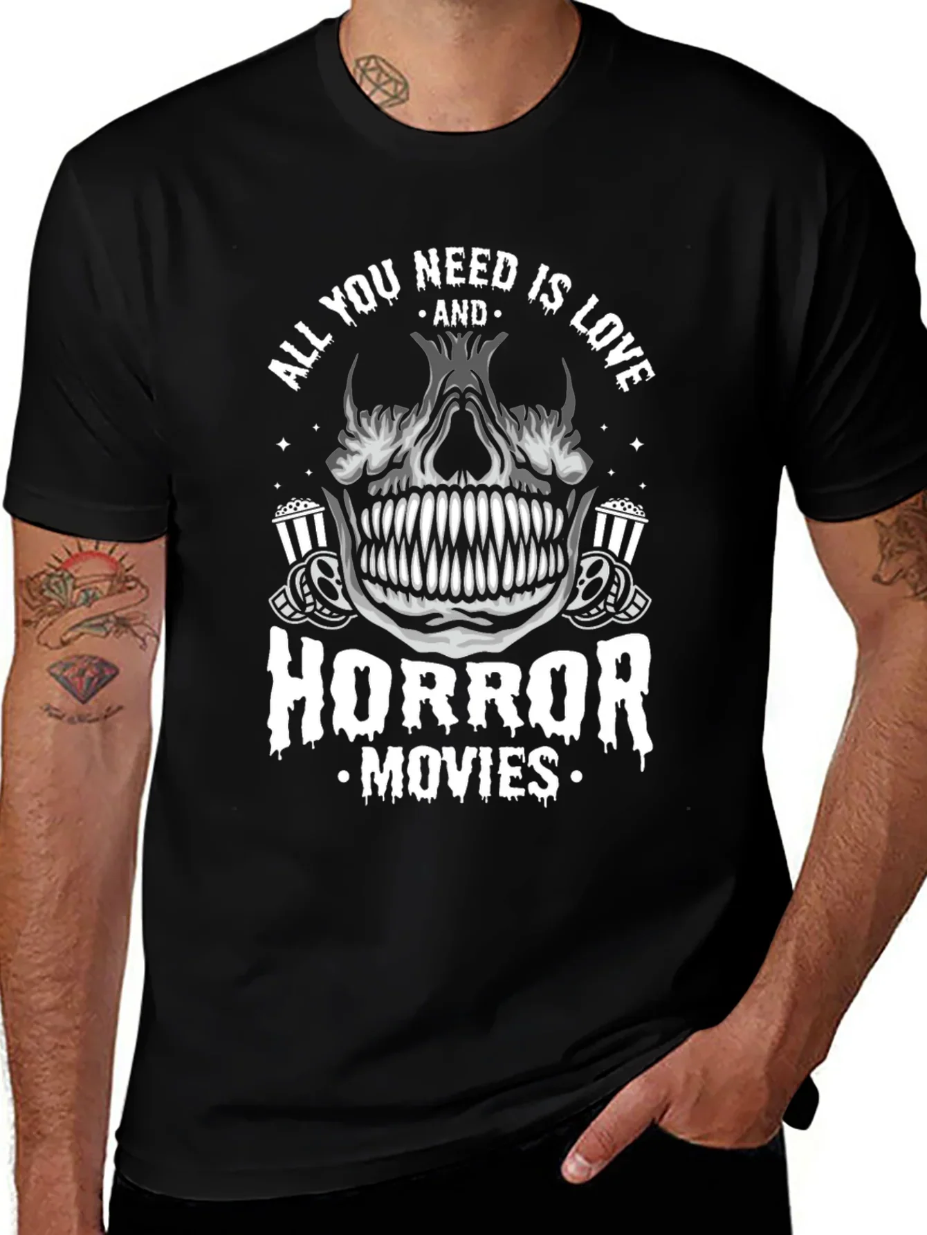 Horror Movies Skull T-Shirt