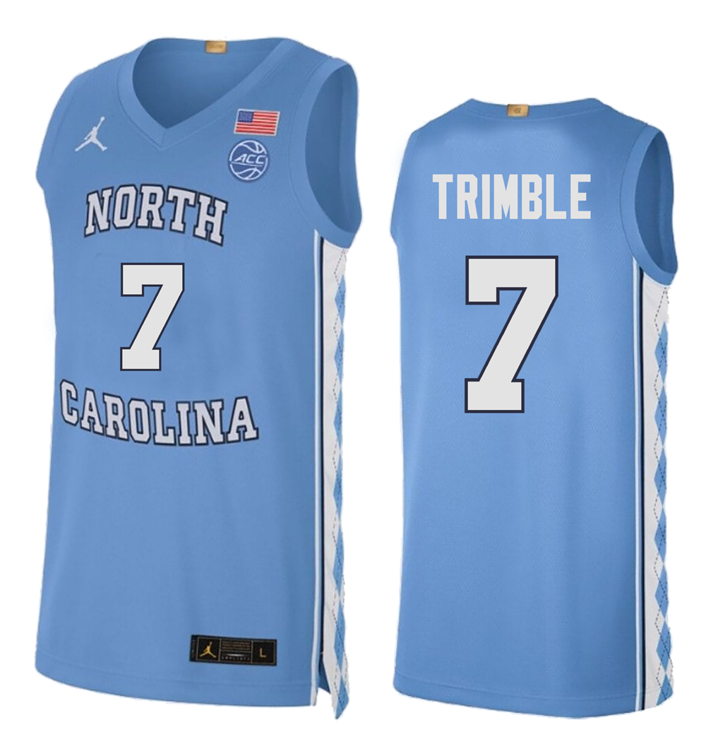 Men's #7 Seth Trimble North Carolina Tar Heels College Basketball Jersey