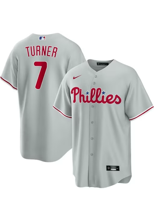 Men’s #7 Trea Turner Philadelphia Phillies Baseball Jersey