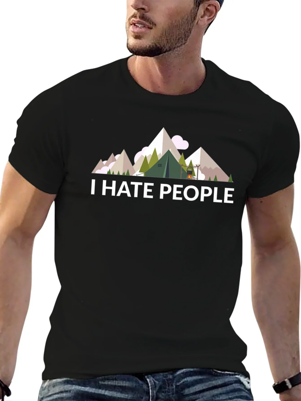 I Hate People T-Shirt - Camping & Hiking Tee