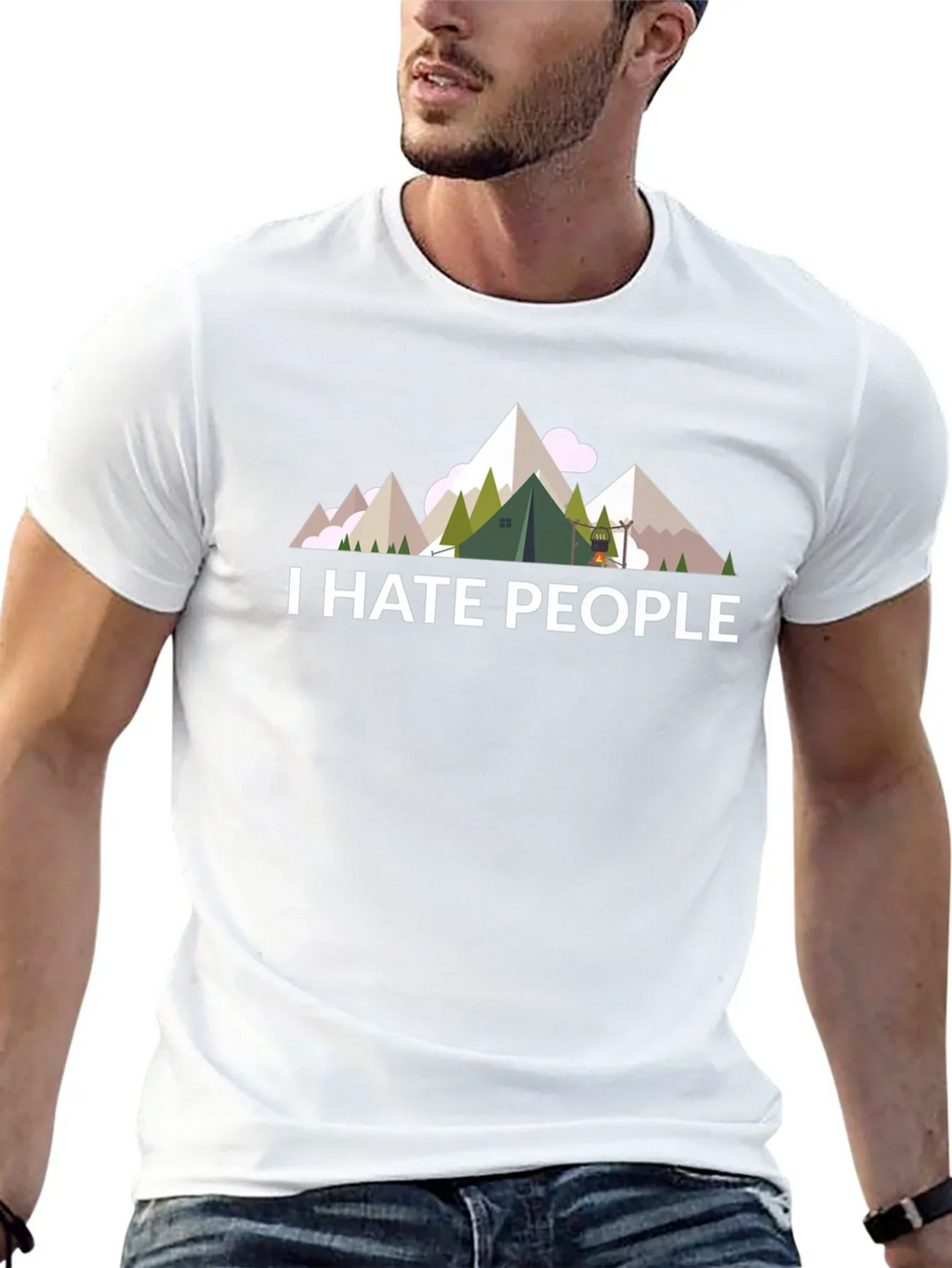 I Hate People T-Shirt - Camping & Hiking Tee
