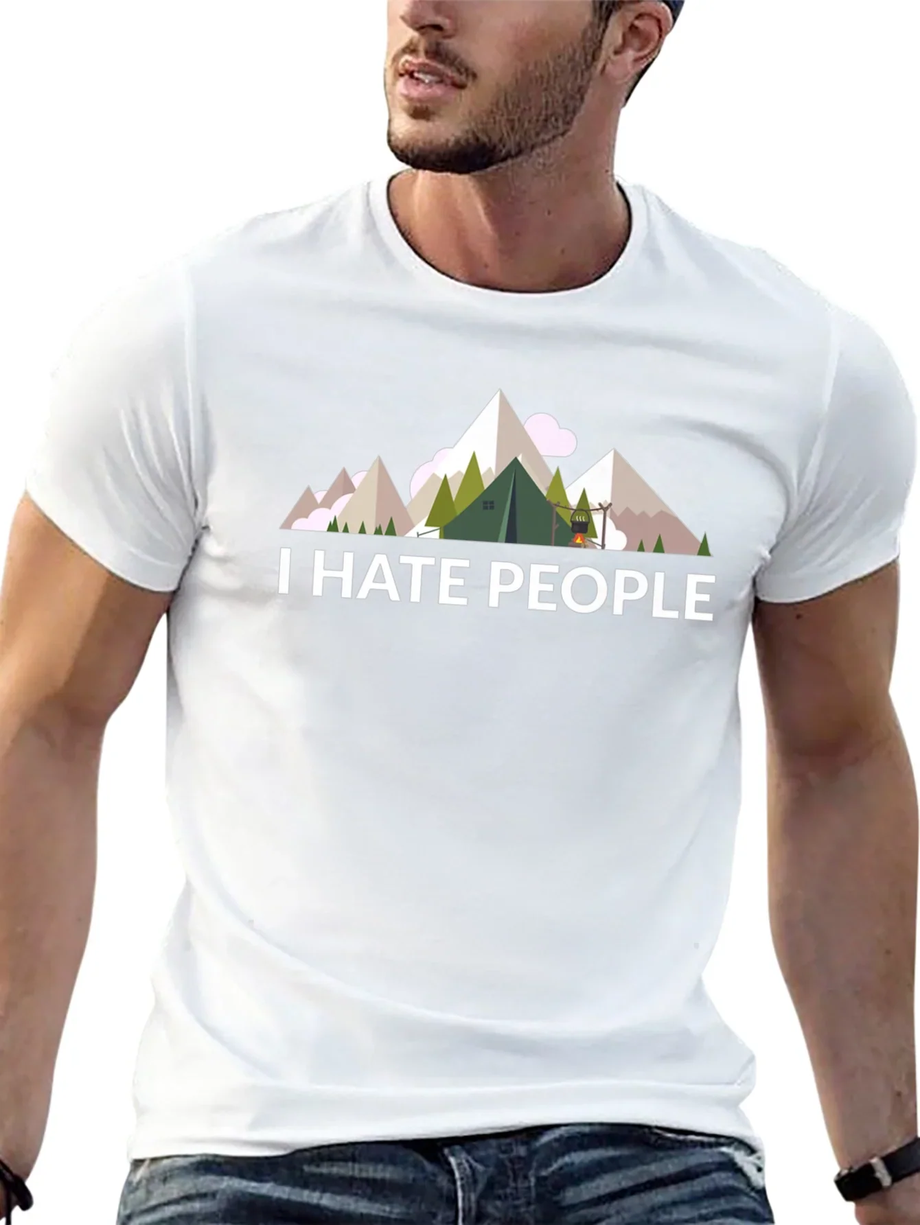 I Hate People T-Shirt - Camping & Hiking Tee