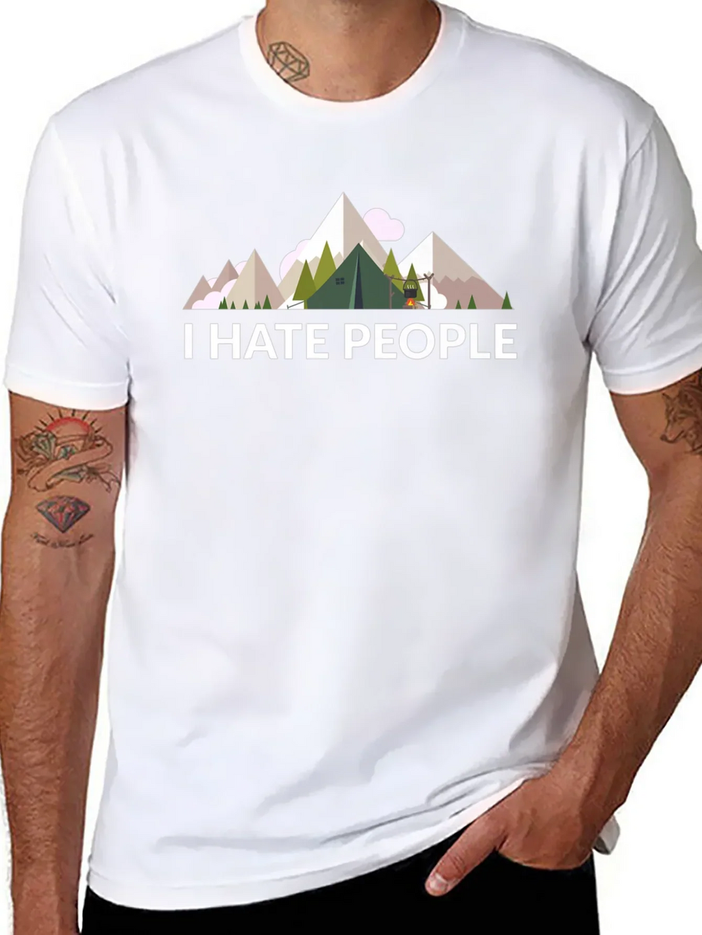 I Hate People T-Shirt - Camping & Hiking Tee