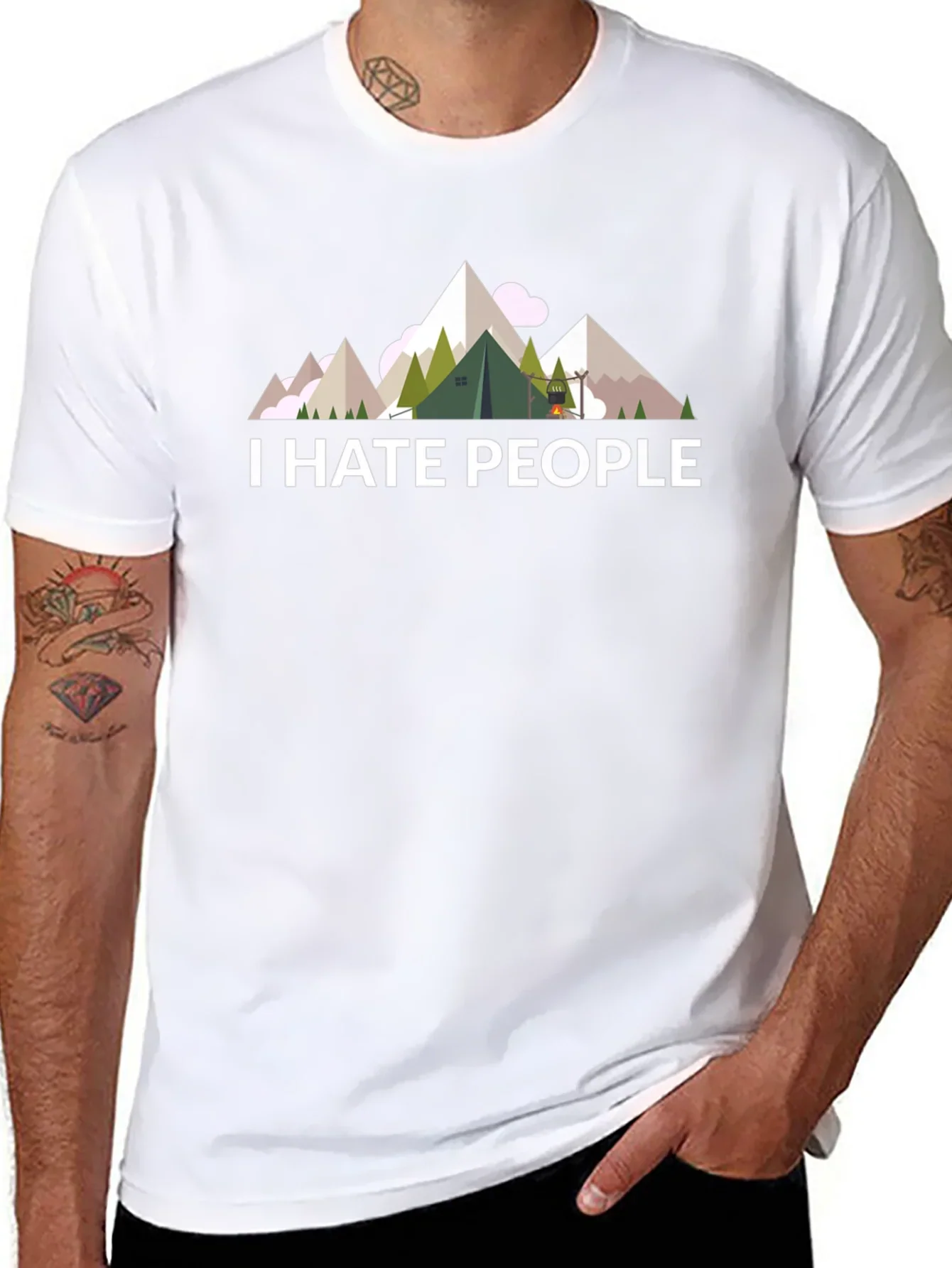 I Hate People T-Shirt - Camping & Hiking Tee