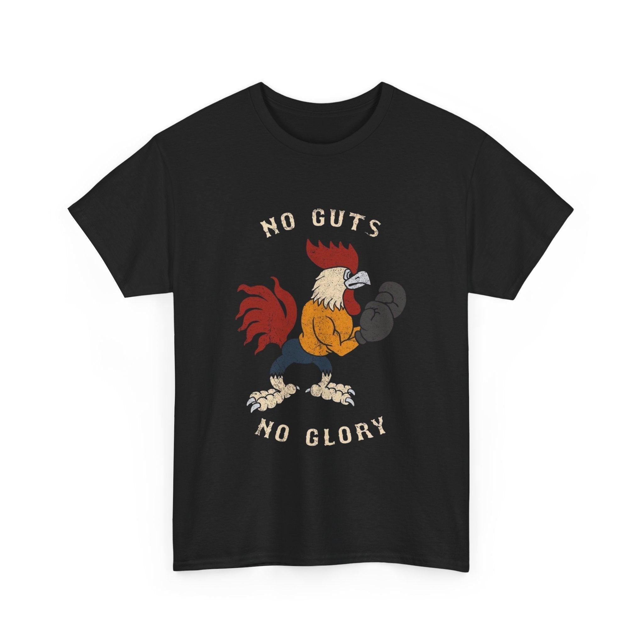 Chicken Boxing Unisex Tee, Funny Graphic T-Shirt, Humorous Animal Lover Gift, Novelty Tee, No Guts No Glory Shirt, Lightweight Unisex Top