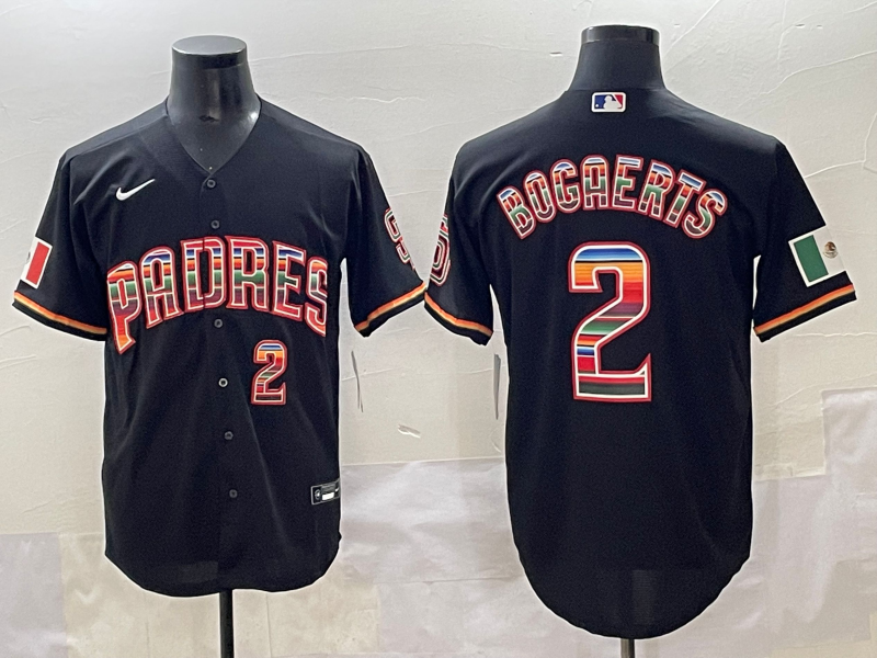 Men's San Diego Padres Xander Bogaerts #2 Black Limited Player Jersey