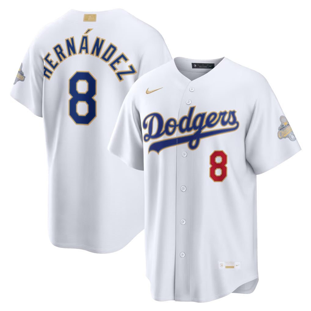 Men's #8 Enrique Hernández Los Angeles Dodgers Baseball Jersey