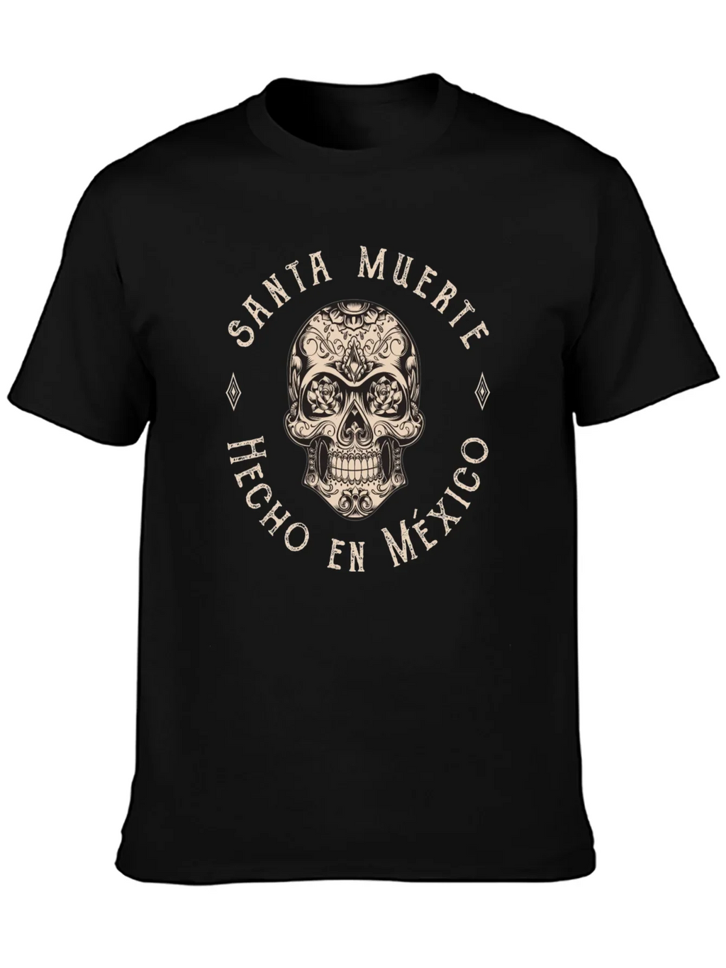 Santa Muerte Skull T-Shirt - Hecho en Mexico