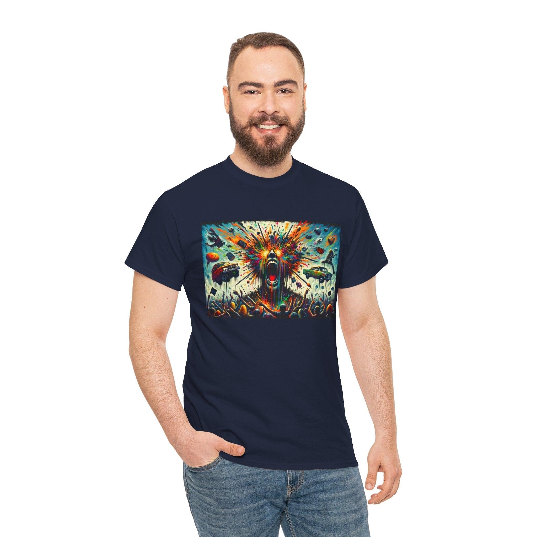 Grunge Grandeur Unleashed Tee, Raw Rebellious Vision Shirt, Edgy Graphic Tee, Alternative Fashion Top, Punk Rock Style T-Shirt, Retro Grunge