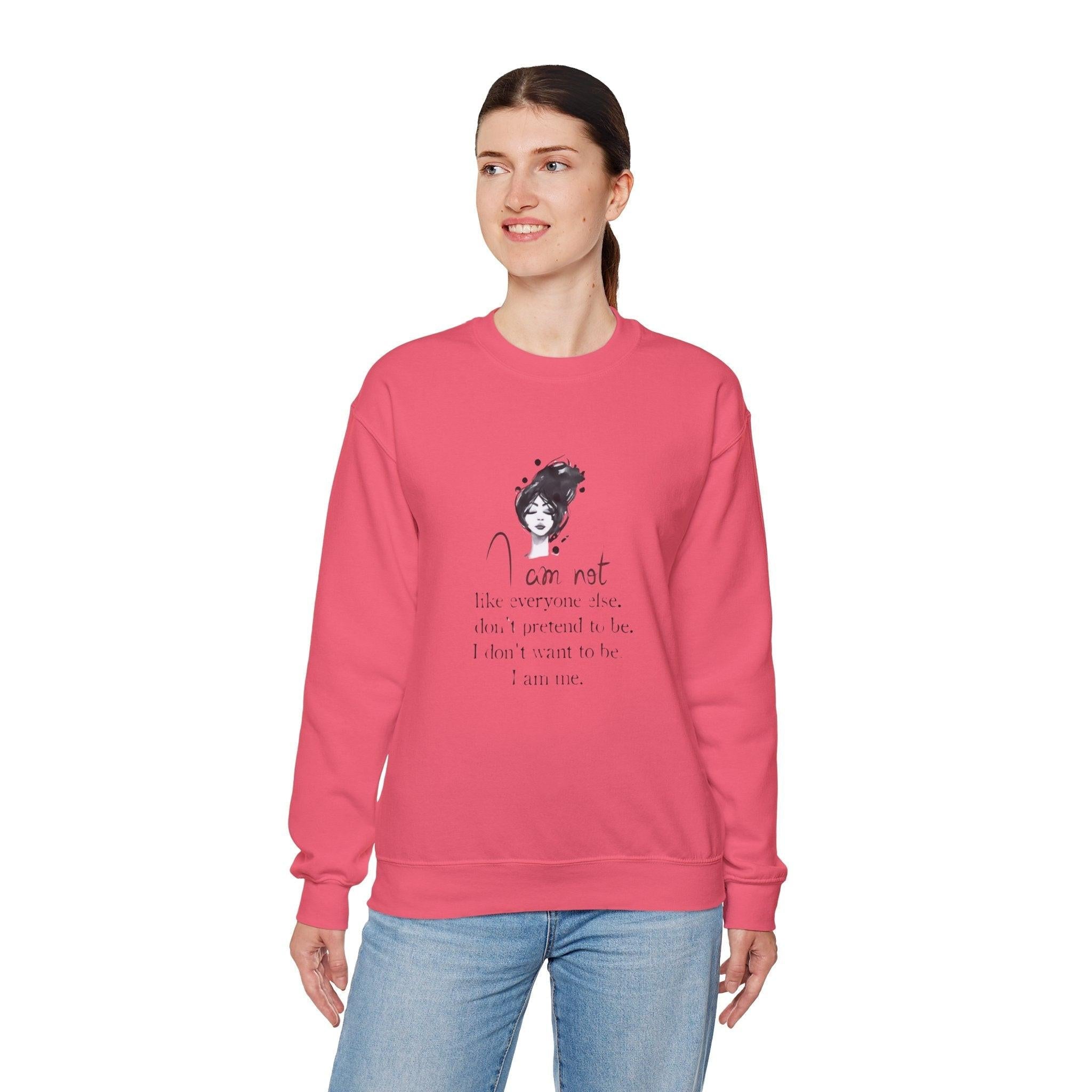 I Am Me. Sweatshirt Unique Individuality Design
