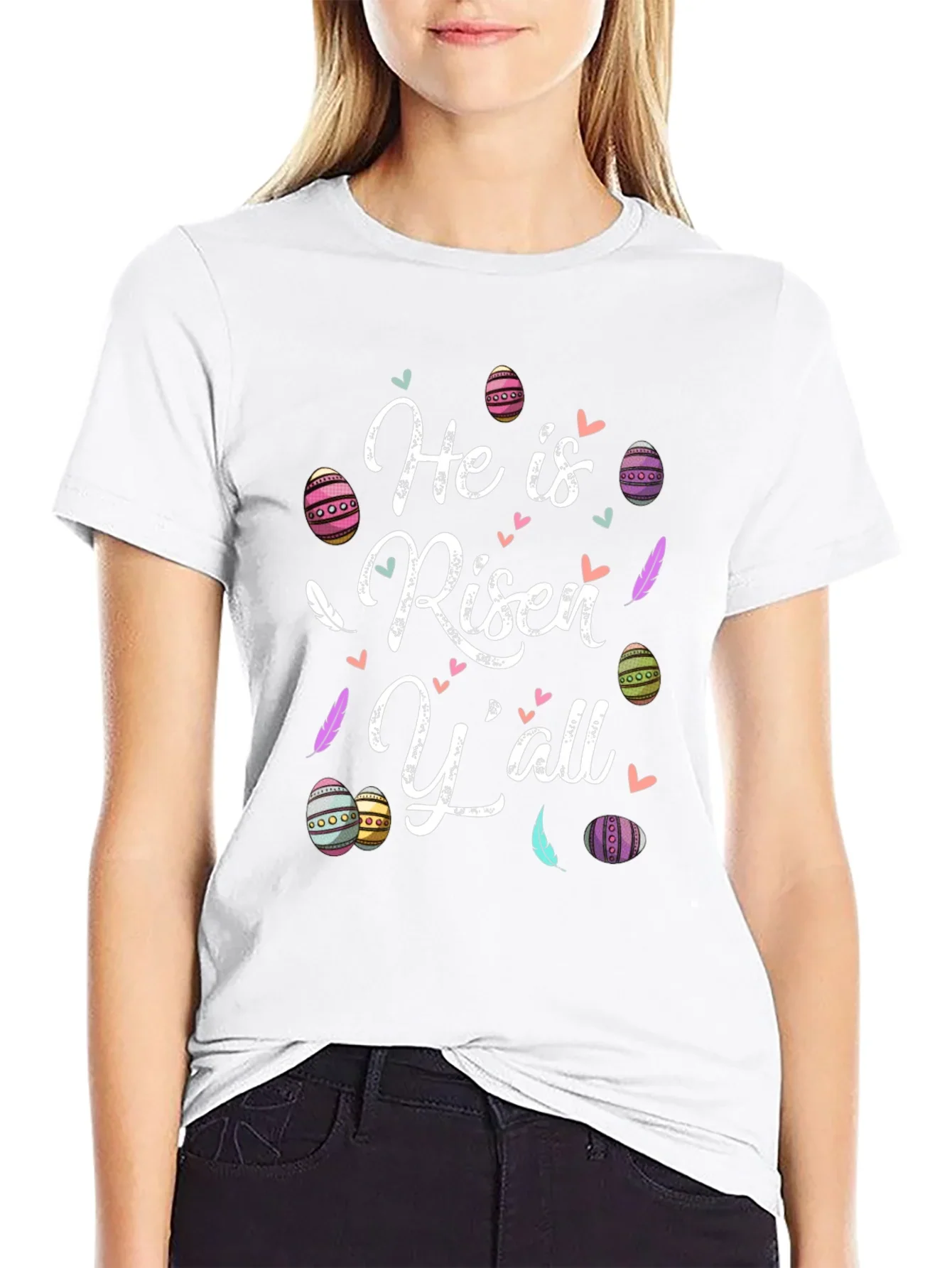 He is Risen Yall Easter Graphic T-Shirt