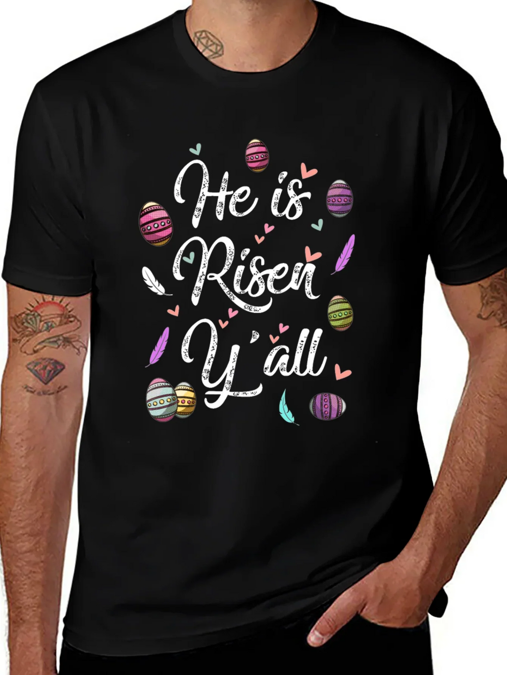 He is Risen Yall Easter Graphic T-Shirt
