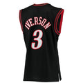 PH.76ers #3 Allen Iverson  2000-01 Hardwood Classics Swingman Jersey Black Stitched American Basketball Jersey