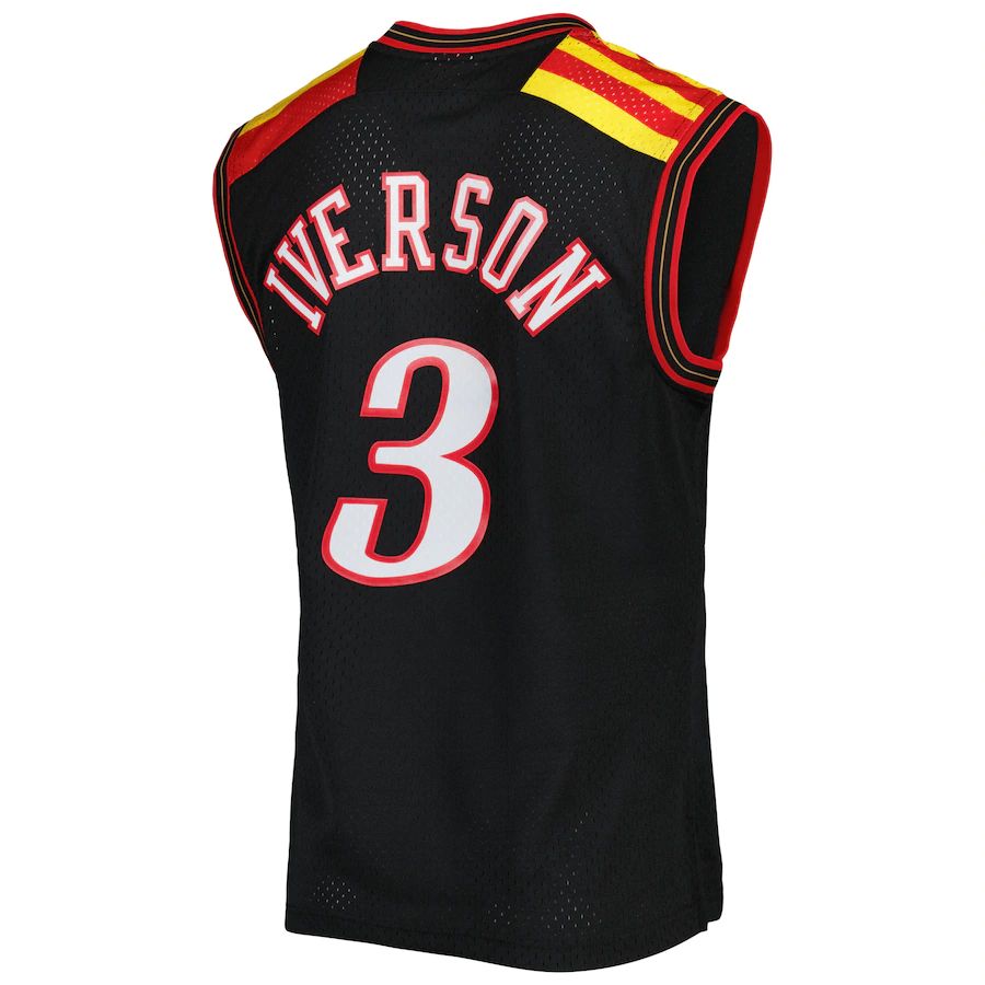 PH.76ers #3 Allen Iverson  Hardwood Classics 2006-07 Swingman Jersey Black Stitched American Basketball Jersey
