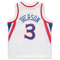 PH.76ers #3 Allen Iverson  Infant 1996-97 Hardwood Classics Retired Player Jersey White Stitched American Basketball Jersey