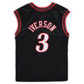 PH.76ers #3 Allen Iverson  Preschool 2000-2001 Hardwood Classics Throwback Team Jersey Black Stitched American Basketball Jersey