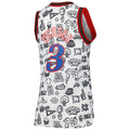 PH.76ers #3 Allen Iverson  Women's 2000 Doodle Swingman Jersey White Stitched American Basketball Jersey
