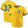 Oakland Athletics #33 Jose Canseco  Cooperstown Collection Mesh Batting Practice Jersey - Gold Stitched Baseball Jersey