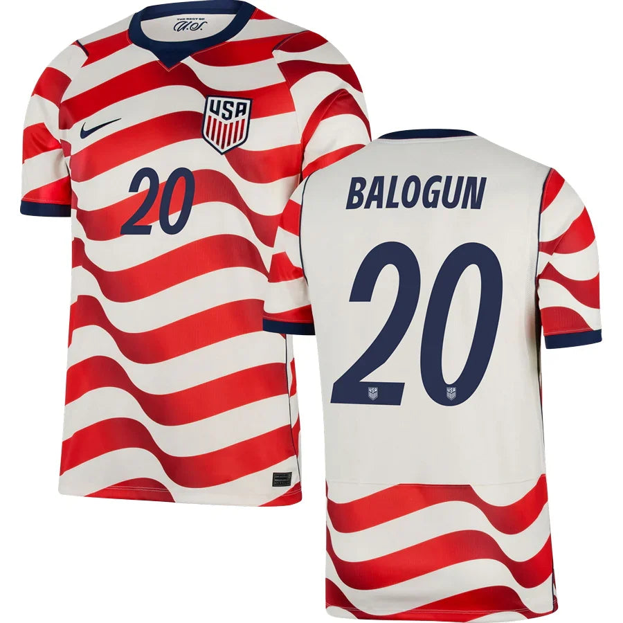 Men’s #20 Folarin Balogun 2026 World Cup Jersey
