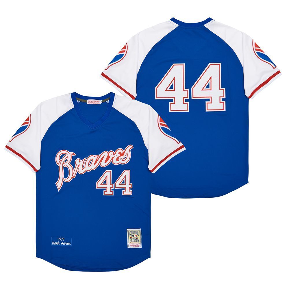 Men's #44 Hank Aaron Atlanta Braves Baseball Jersey
