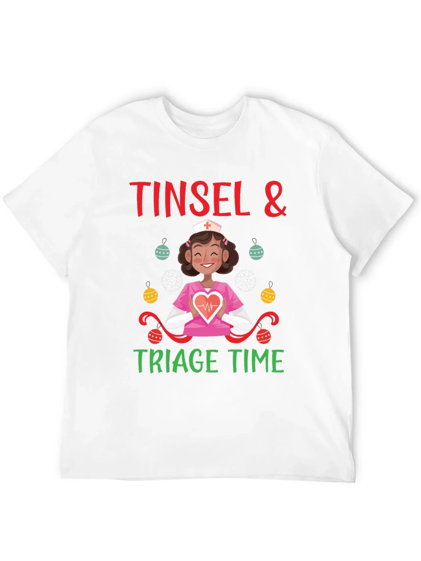 Tinsel & Triage Time Holiday Nurse T-Shirt