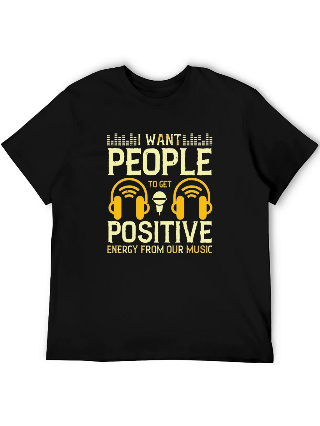 Positive Energy Music T-Shirt - DJ Headphones Graphic Tee