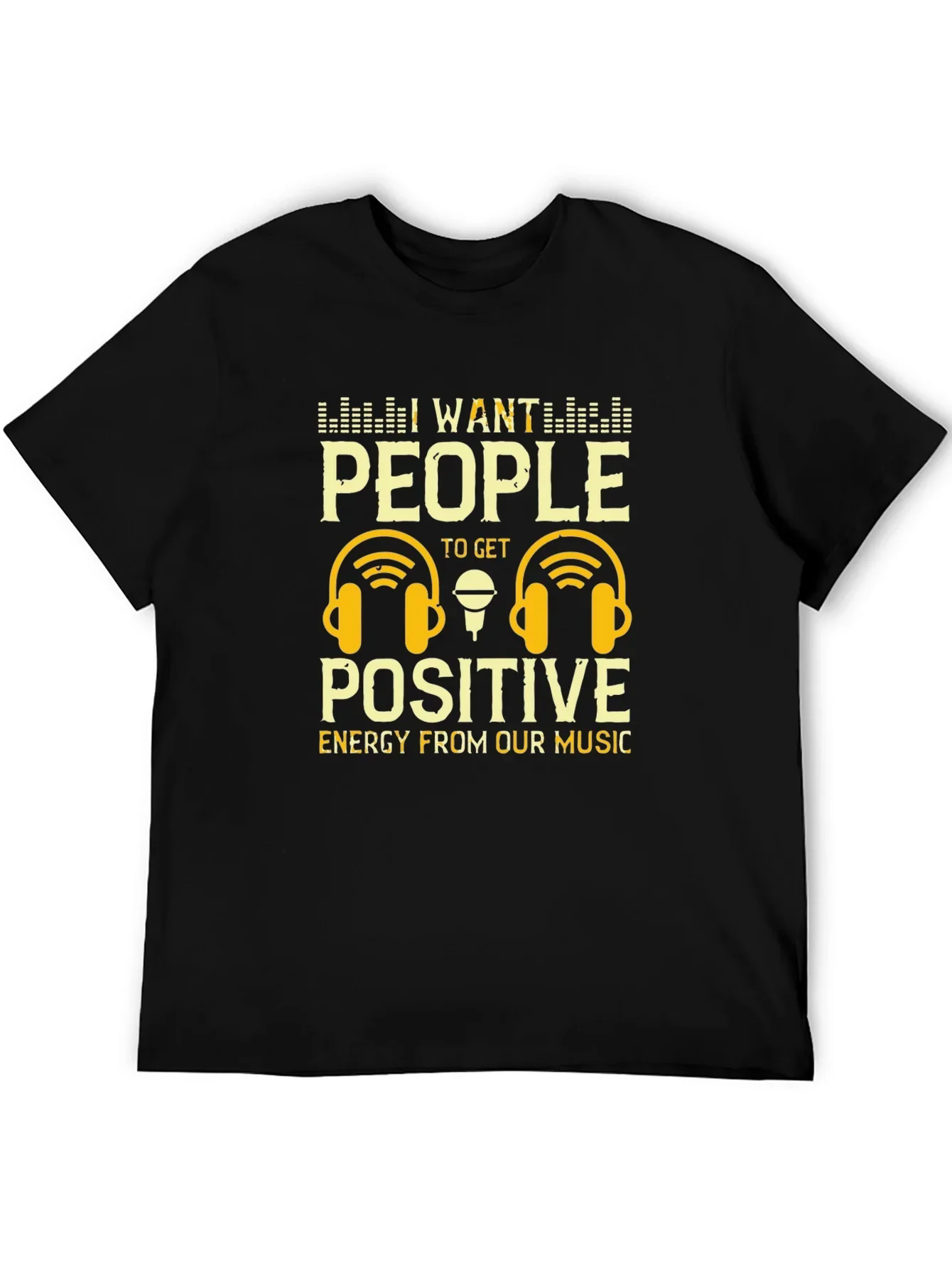 Positive Energy Music T-Shirt - DJ Headphones Graphic Tee