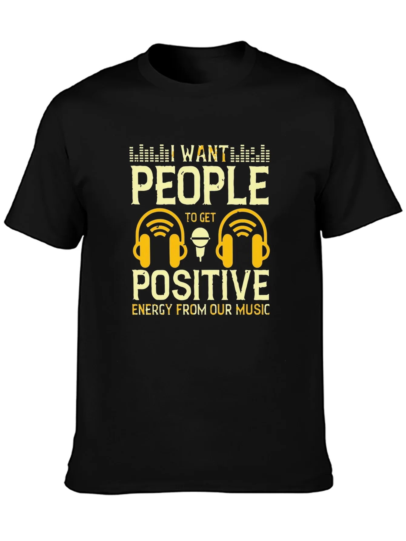 Positive Energy Music T-Shirt - DJ Headphones Graphic Tee