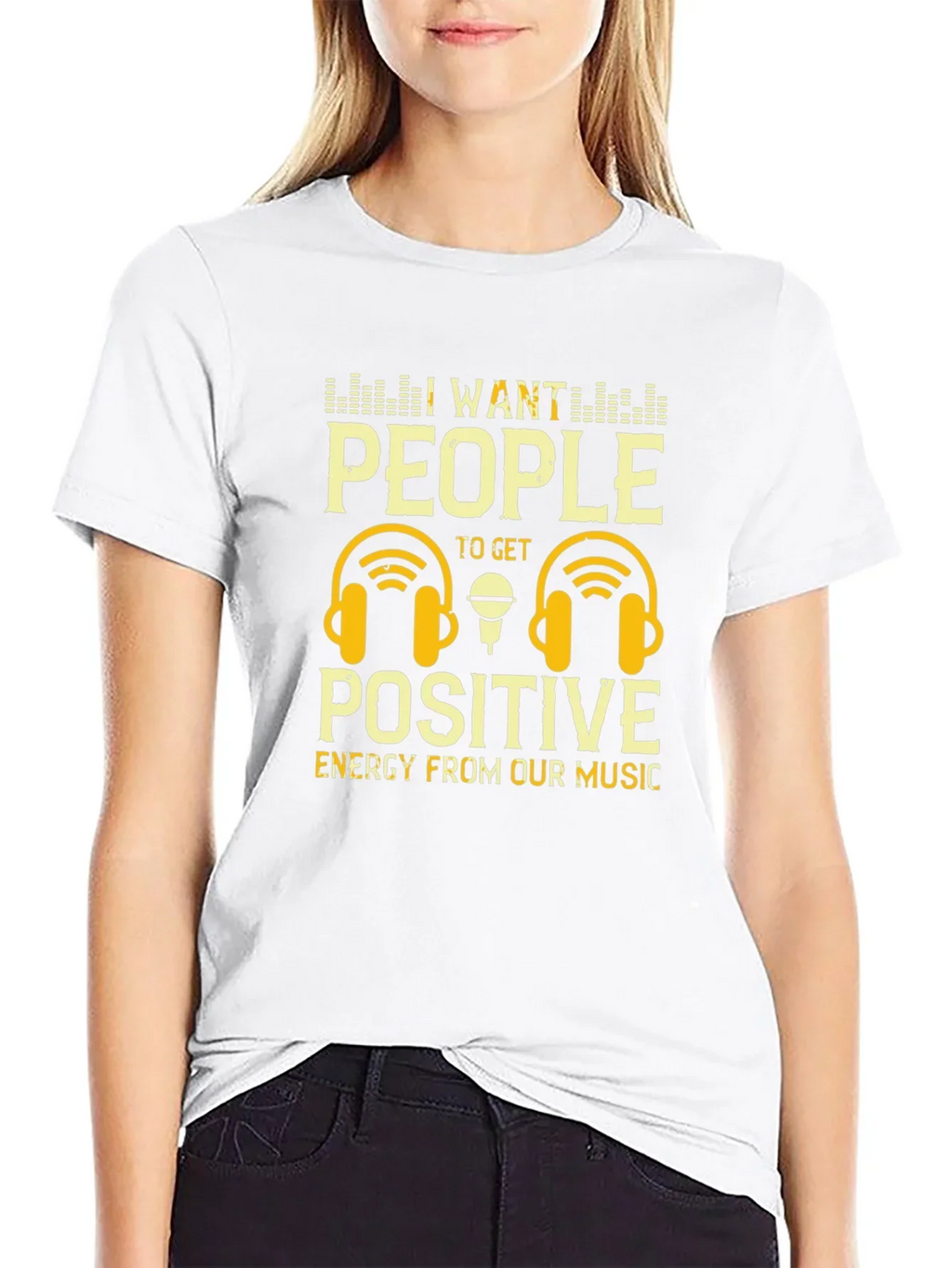 Positive Energy Music T-Shirt - DJ Headphones Graphic Tee