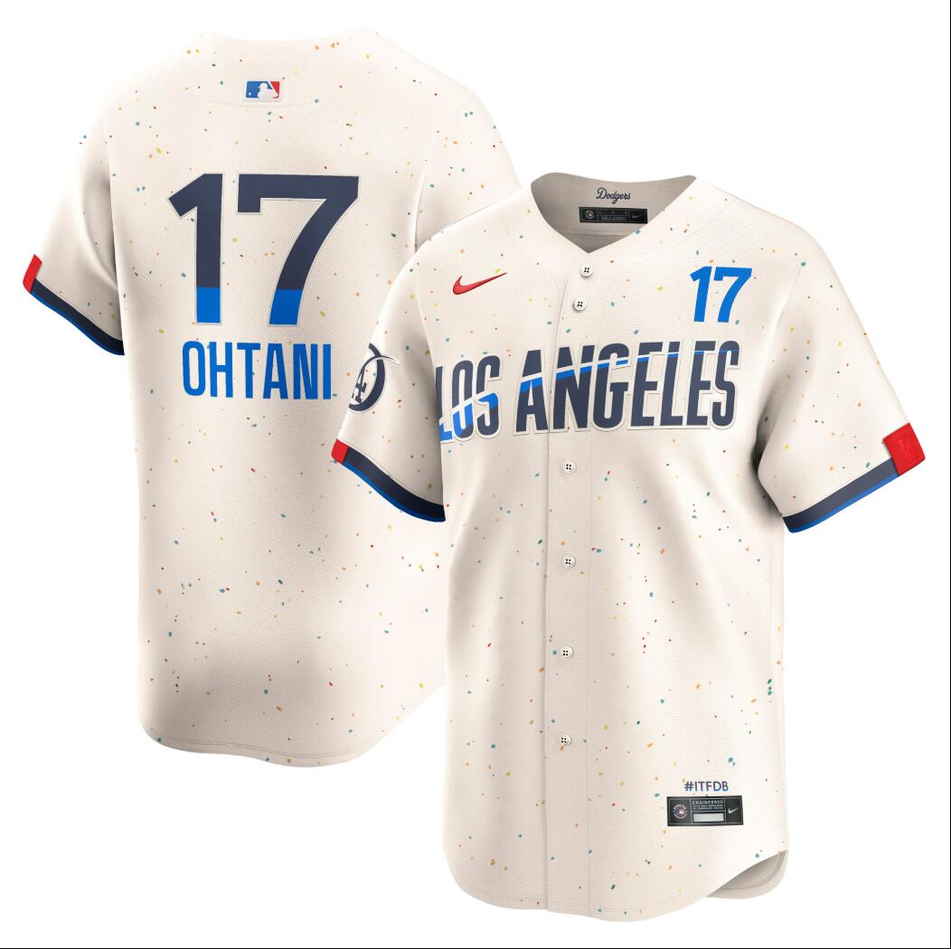 Men's #17 Shohei Ohtani Los Angeles Dodgers Baseball Jersey