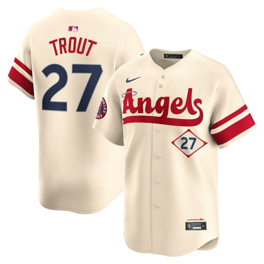 Men's #27 Mike Trout Los Angeles Angels Baseball Jersey