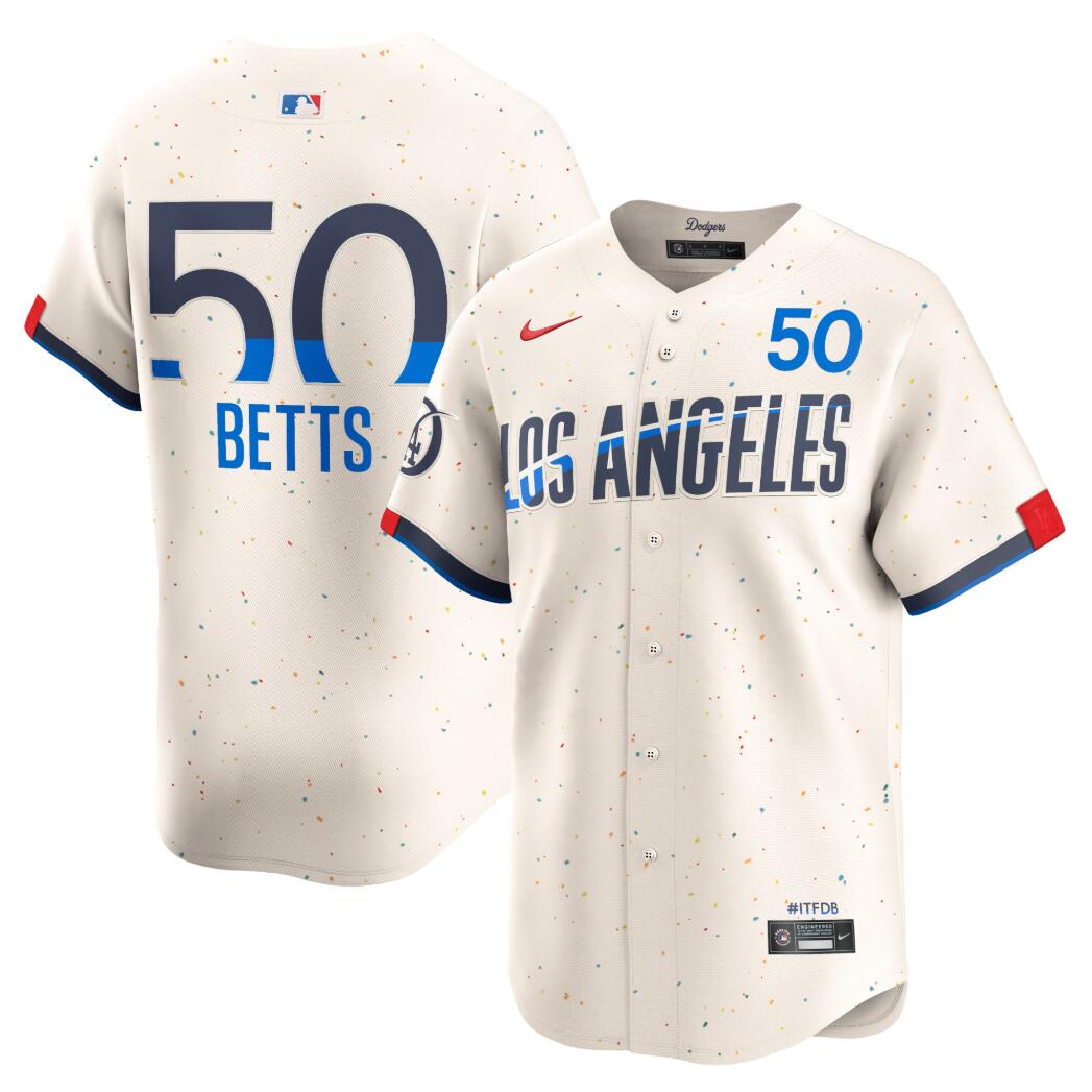 Men's #50 Mookie Betts Los Angeles Dodgers Baseball Jersey