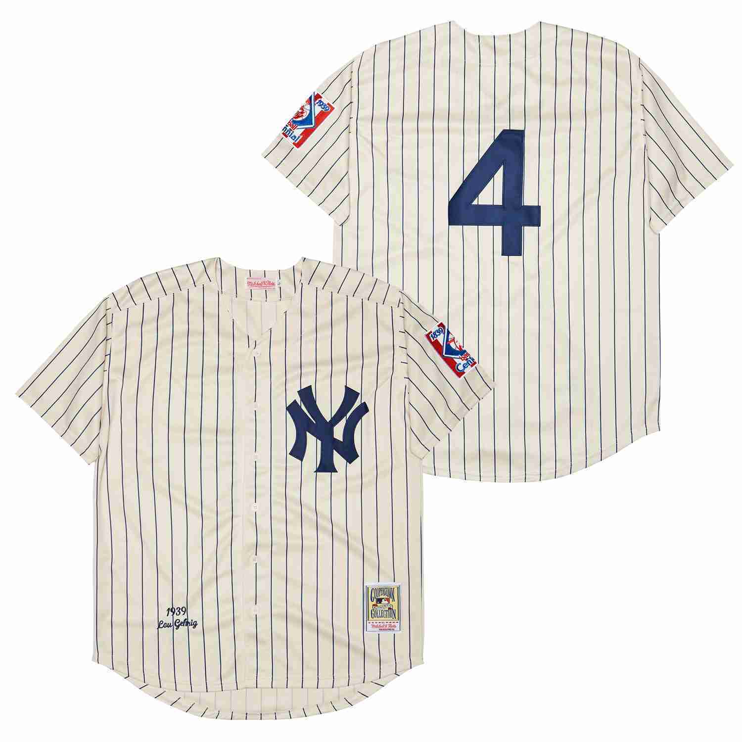 Men's New York Yankees #4 Lou Gehrig Baseball Jersey