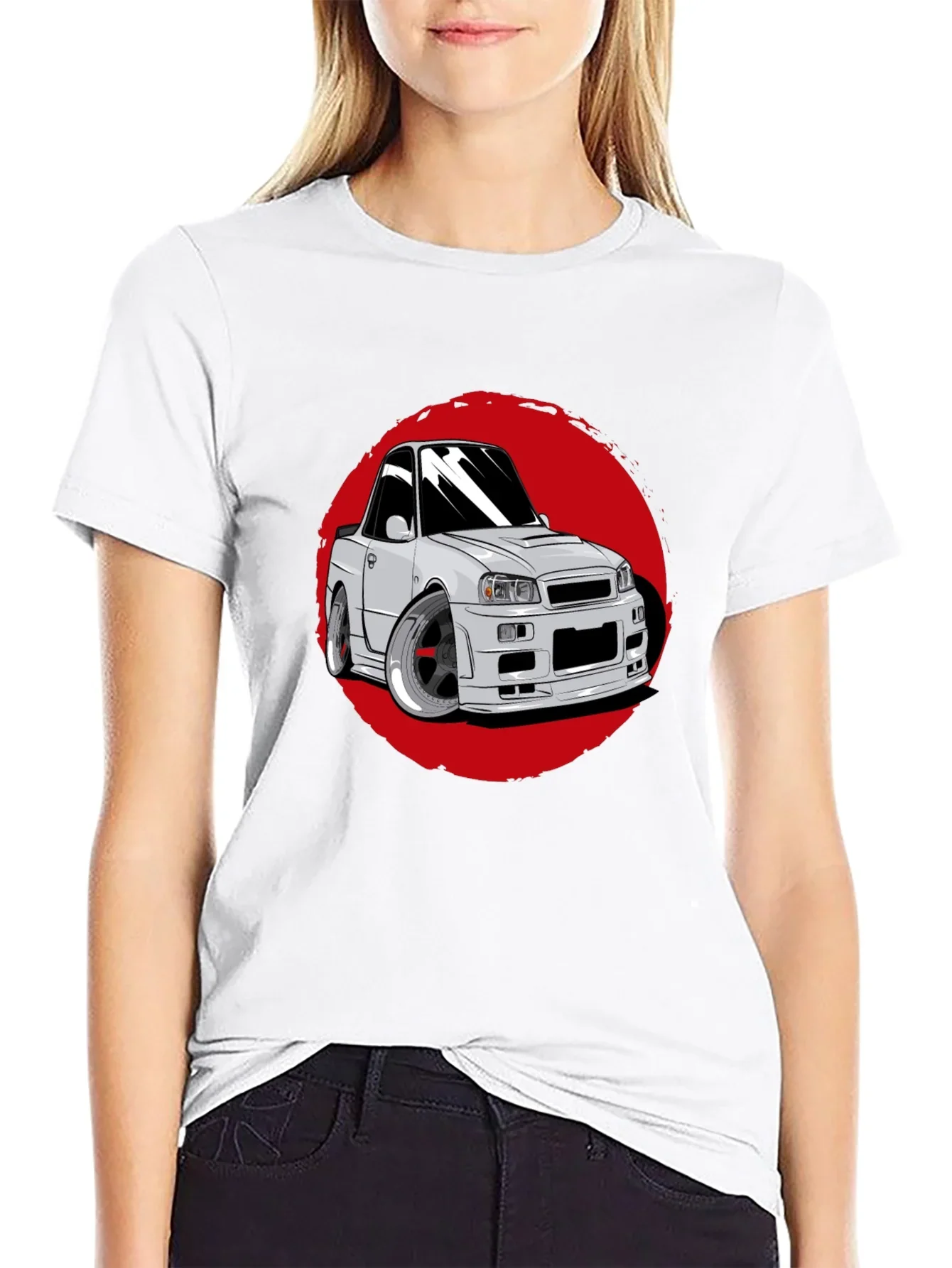Car Graphic Tee - Red Circle Design