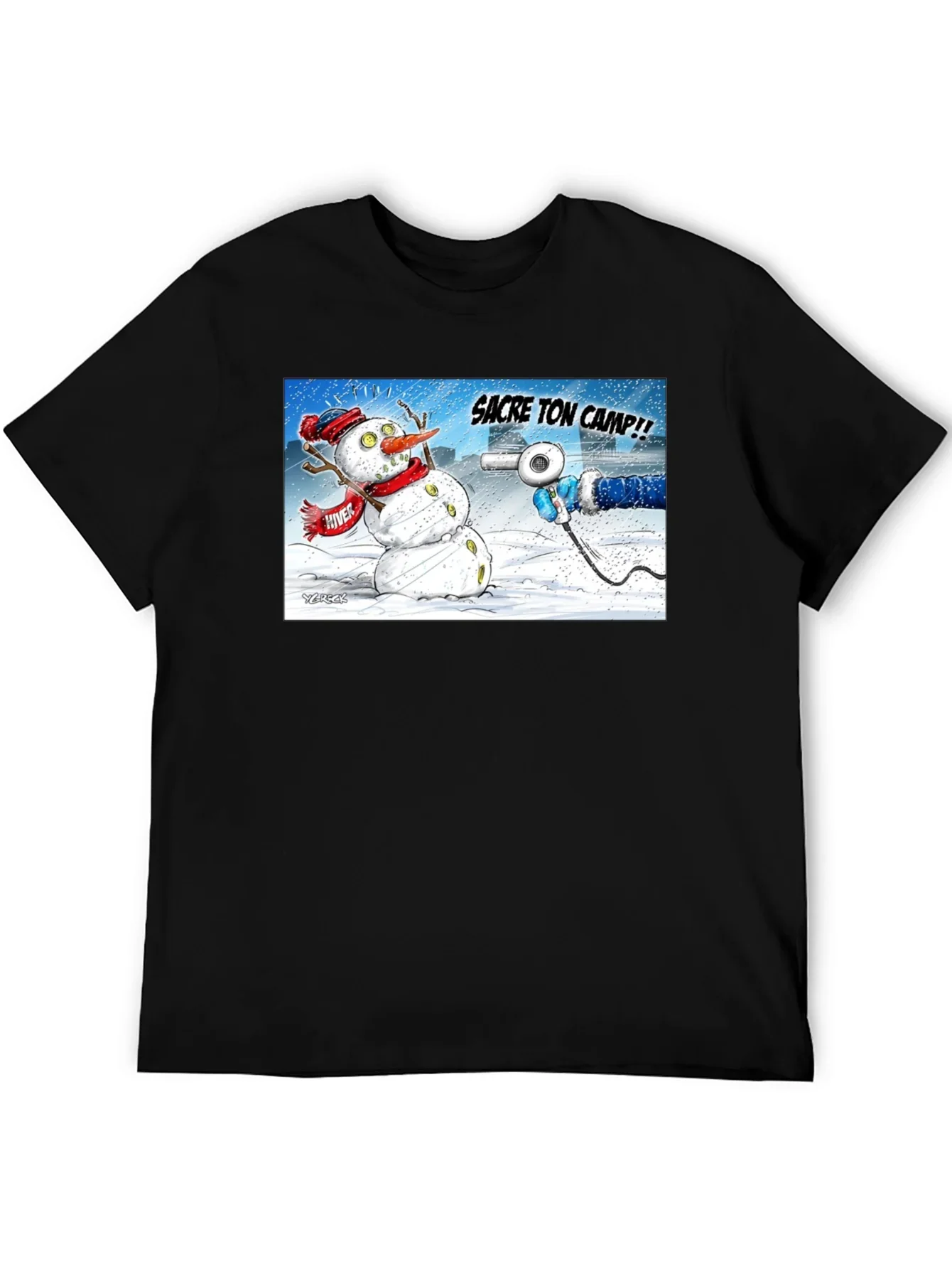 Funny Snowman Cartoon T-Shirt