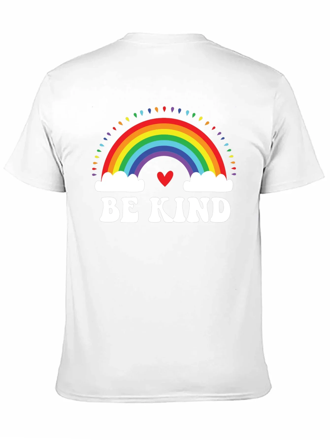 Be Kind Rainbow Heart Graphic Tee