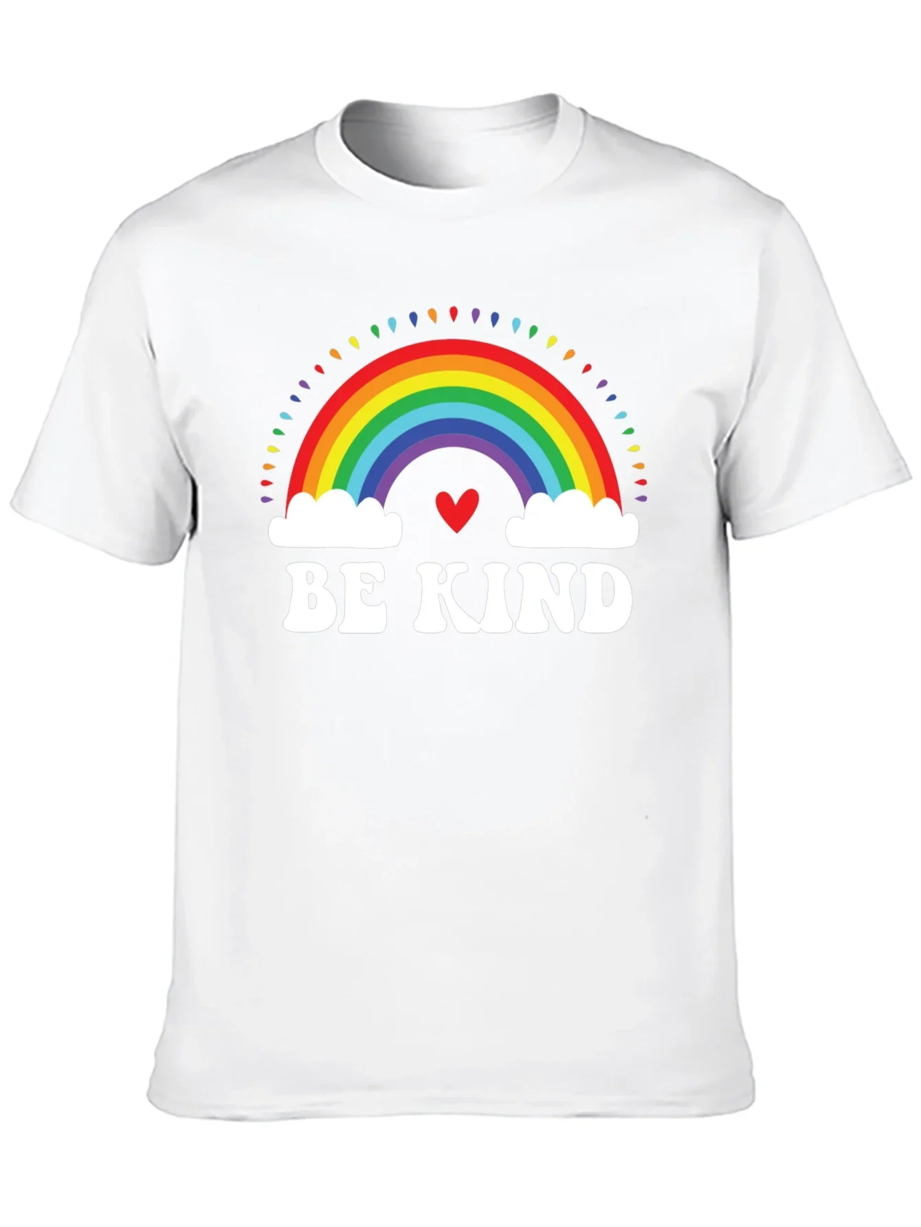 Be Kind Rainbow Heart Graphic Tee