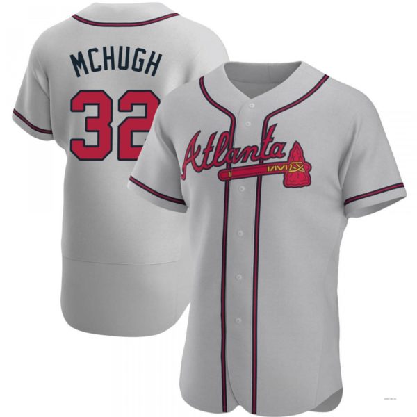 Atlanta Braves #32 Collin McHugh Gray Road Jersey Stitches Baseball Jerseys