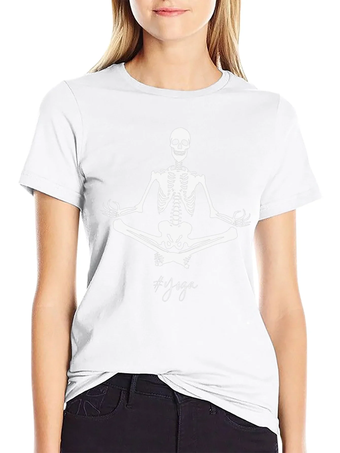 Yoga Skeleton Black T-Shirt