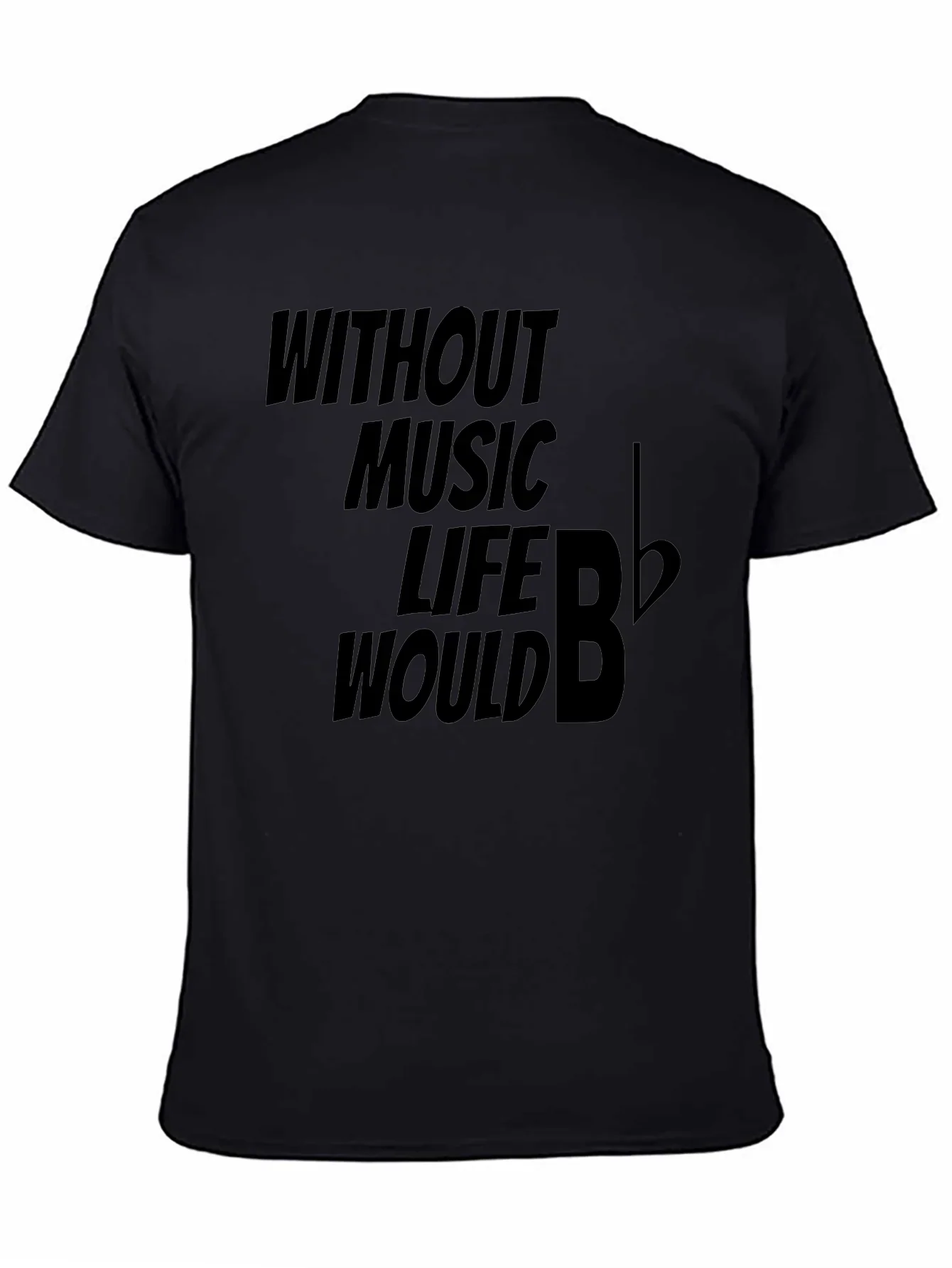 Without Music Life Would B Flat Funny Musician T-Shirt
