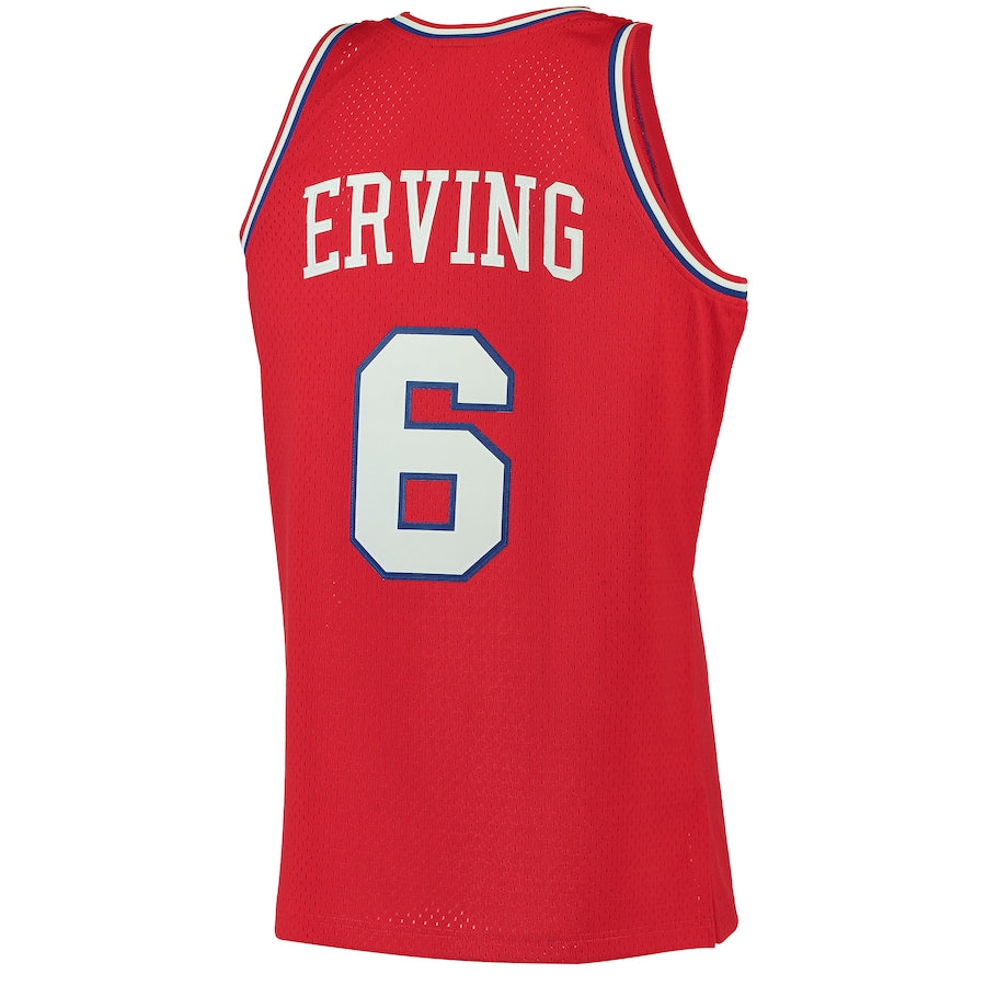 PH.76ers #6 Julius Erving  1982-83 Hardwood Classics Swingman Jersey Red Stitched American Basketball Jersey