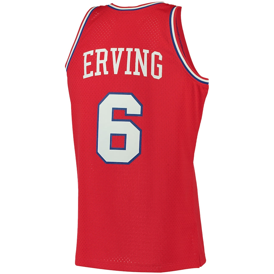PH.76ers #6 Julius Erving  Big & Tall Hardwood Classics Jersey Red Stitched American Basketball Jersey