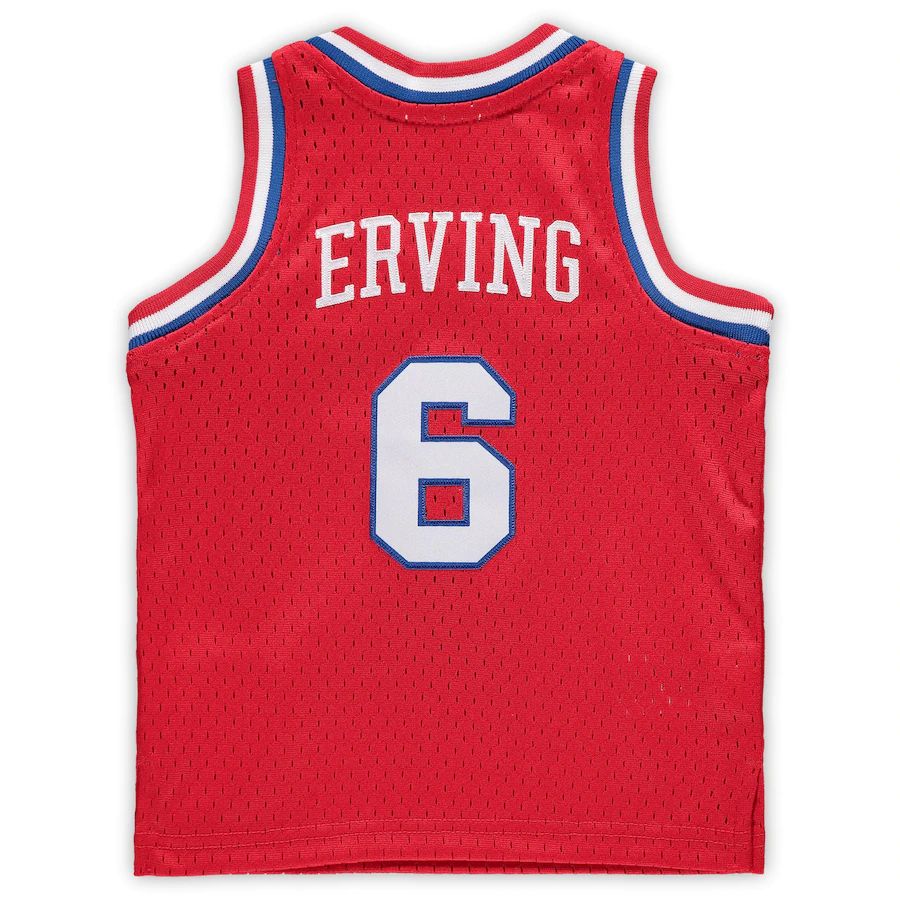 PH.76ers #6 Julius Erving  Infant 1982-83 Hardwood Classics Retired Player Jersey  Red Stitched American Basketball Jersey