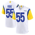 LA.Rams #55 Braden Fiske Player White Home Game Football Jerseys