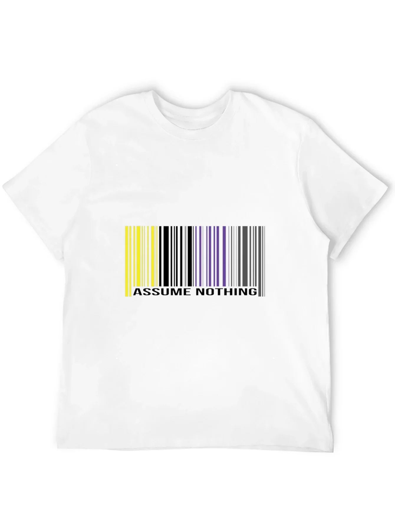 Assume Nothing Barcode Graphic T-Shirt