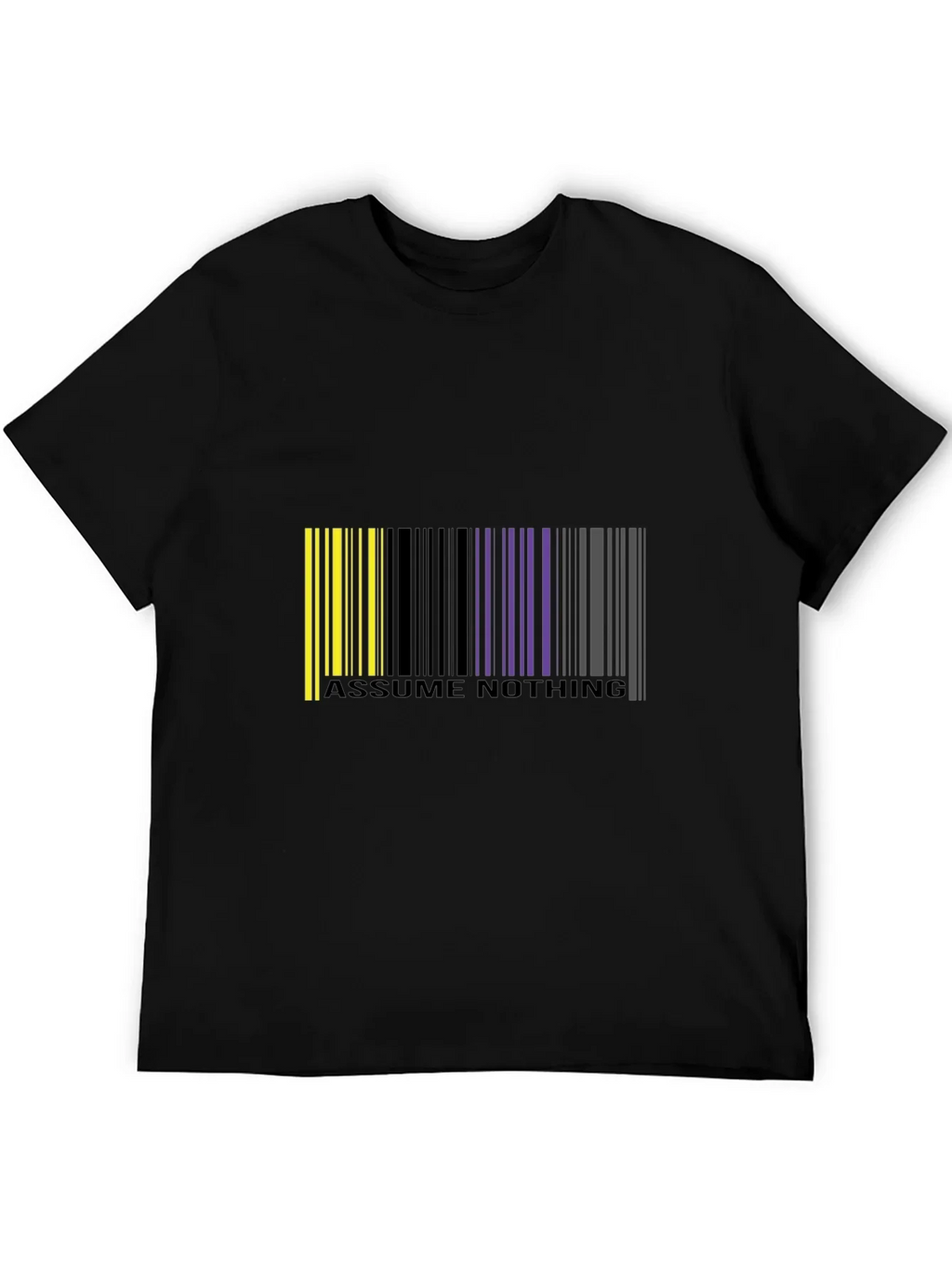 Assume Nothing Barcode Graphic T-Shirt
