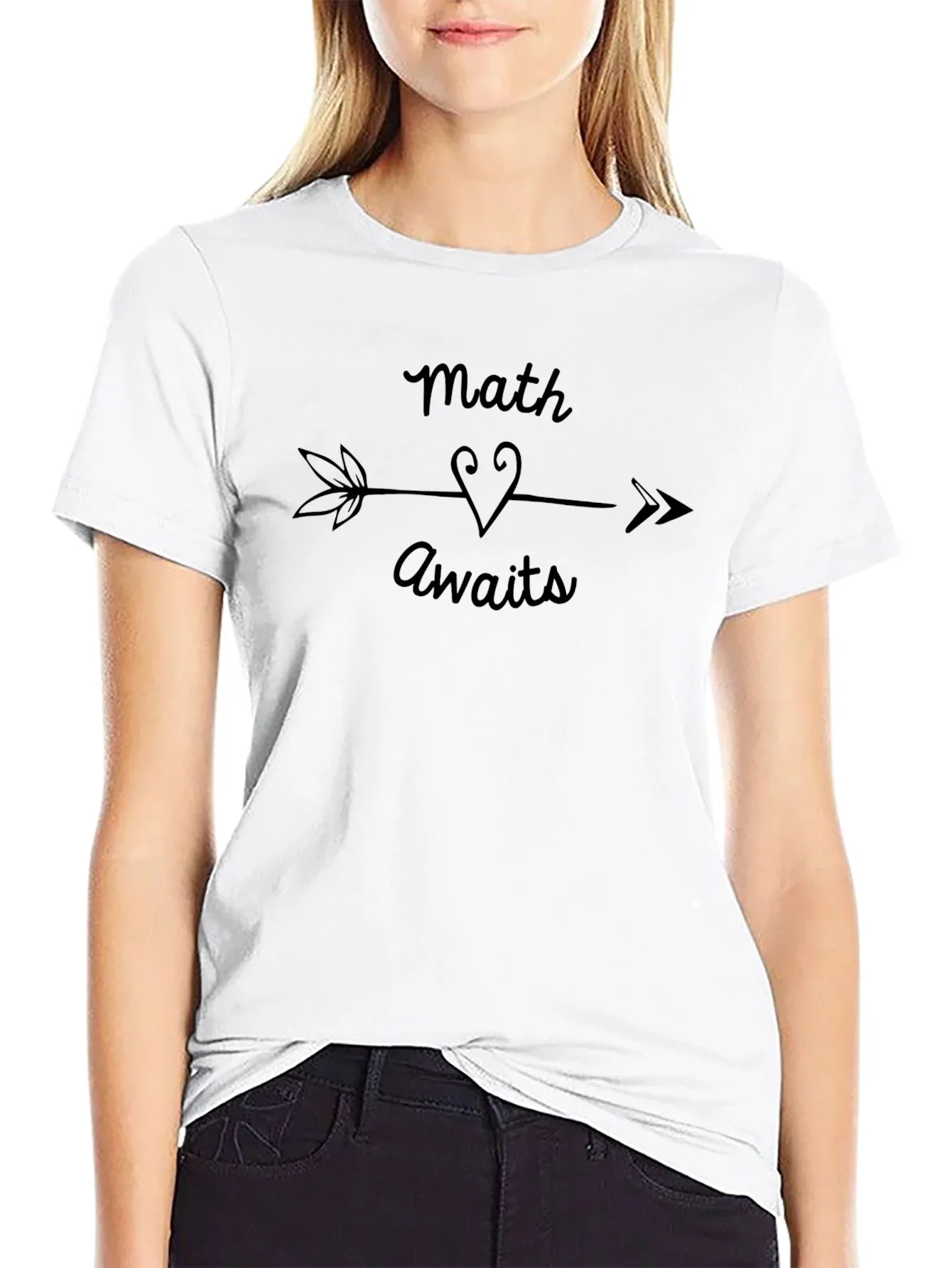 Math Awaits T-Shirt Arrow Heart Design
