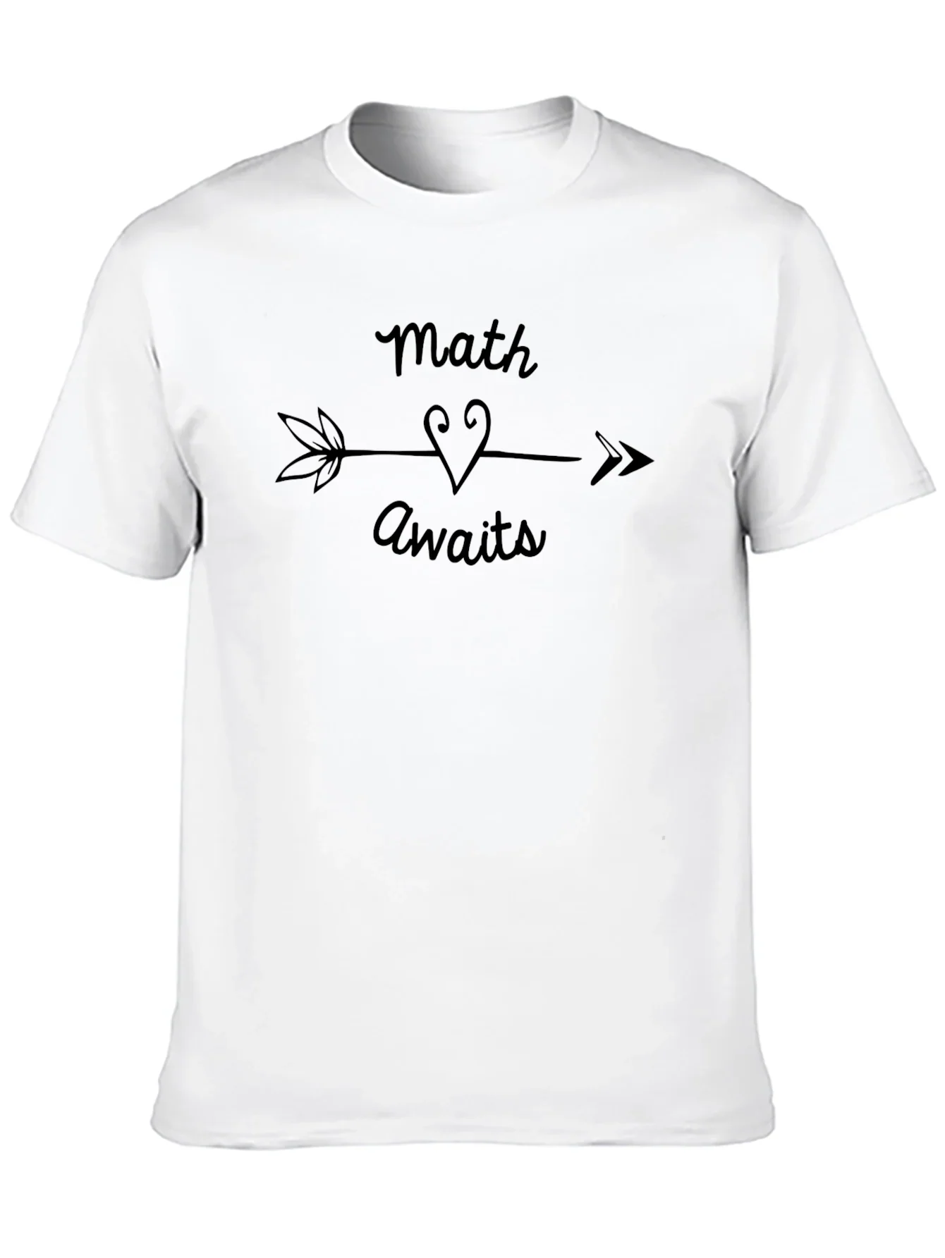 Math Awaits T-Shirt Arrow Heart Design